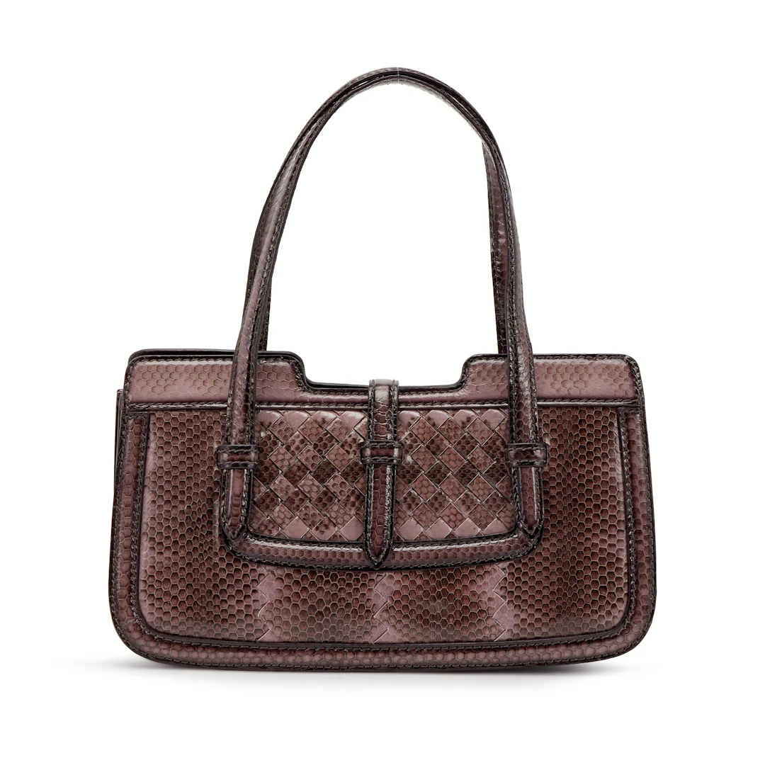 Mauve Ombré Intrecciato Ayers Accordion Bag
