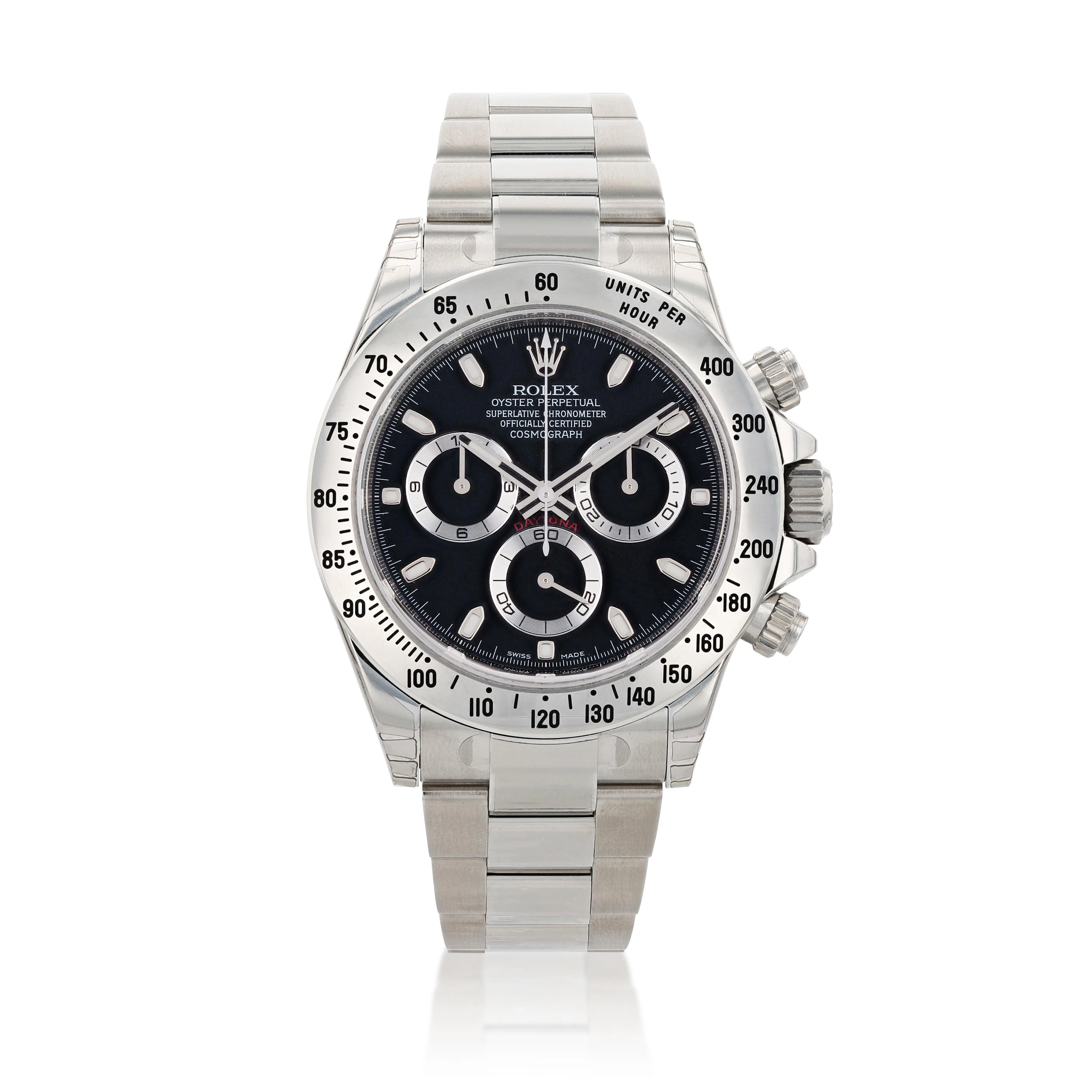 Daytona, reference 116520, stainless steel chronograph wristwatch