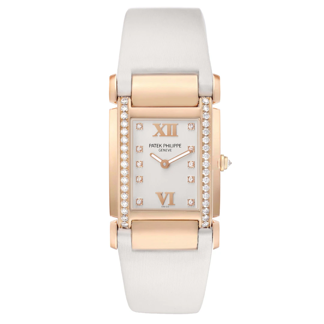 Twenty-4 (Reference 4920R-010). A 30mm rose gold diamond-set quartz