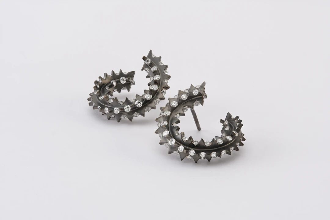 Cacti Front-Back Coil Earrings