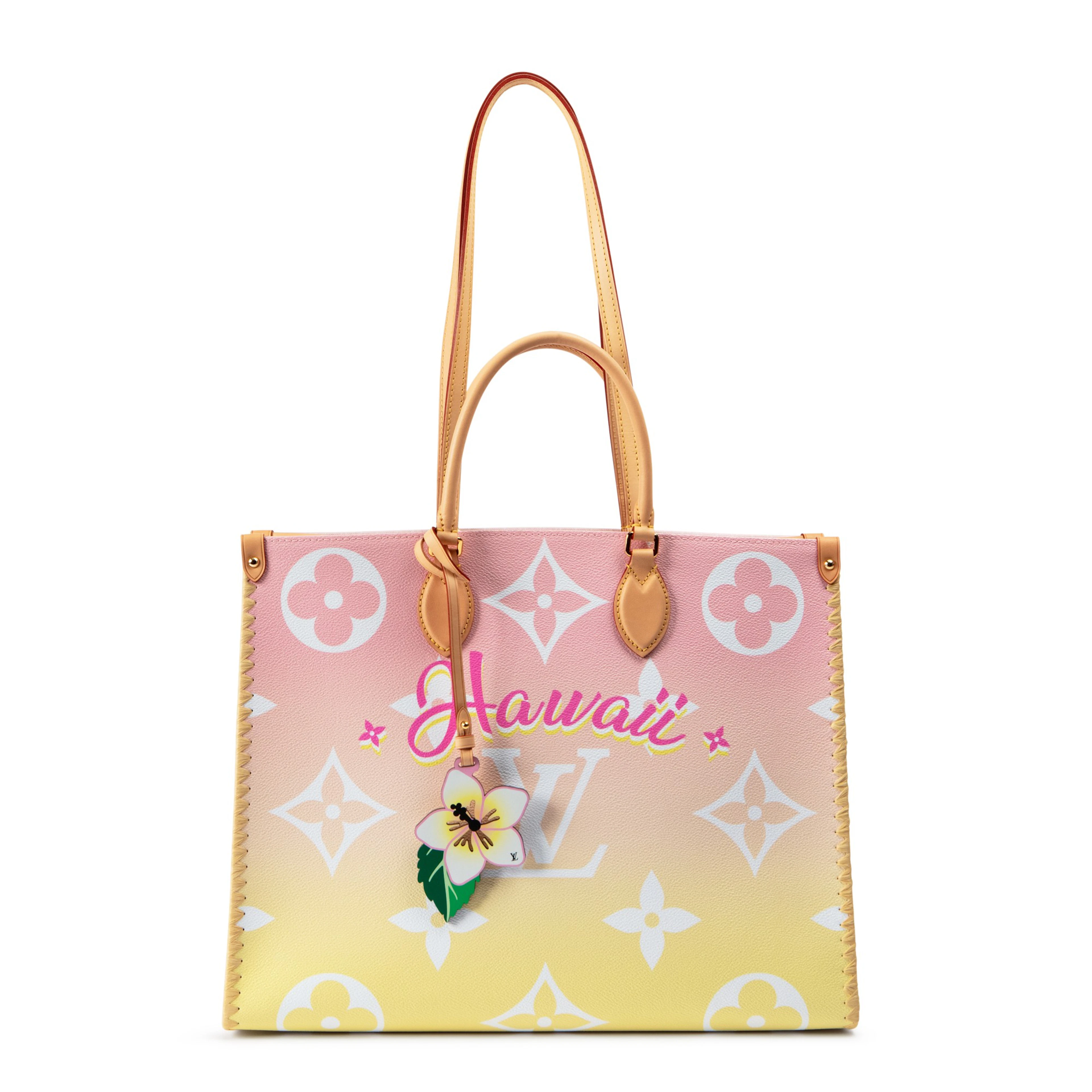 Light Pink Giant Monogram and Raffia By the Pool Hawaii Edition OnTheGo
