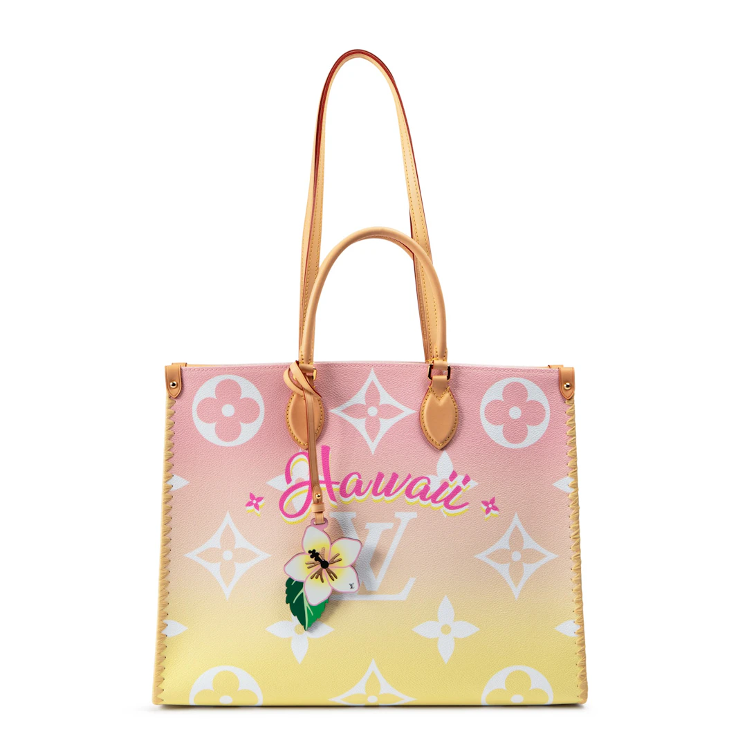 Light Pink Giant Monogram and Raffia By the Pool Hawaii Edition OnTheGo