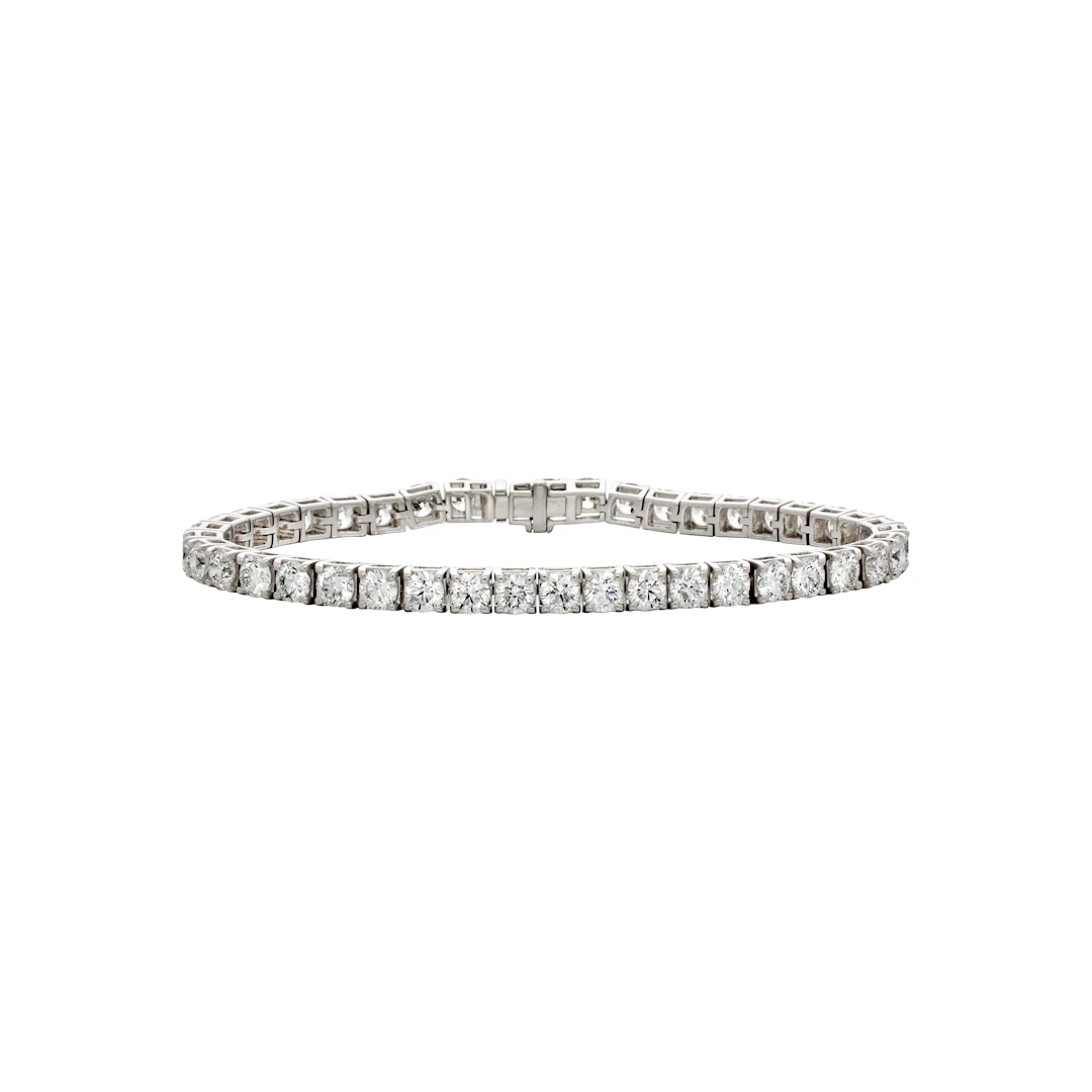 White Gold and 7.00ctw Round Brilliant Cut Diamond Tennis bracelet