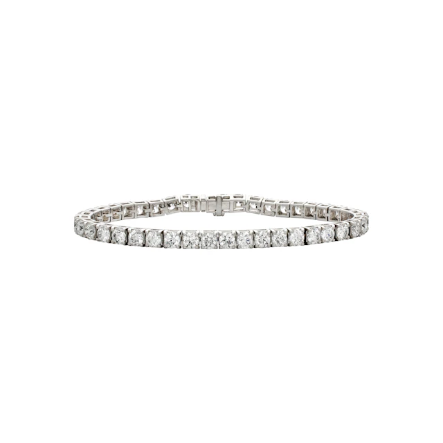 White Gold and 7.00ctw Round Brilliant Cut Diamond Tennis bracelet