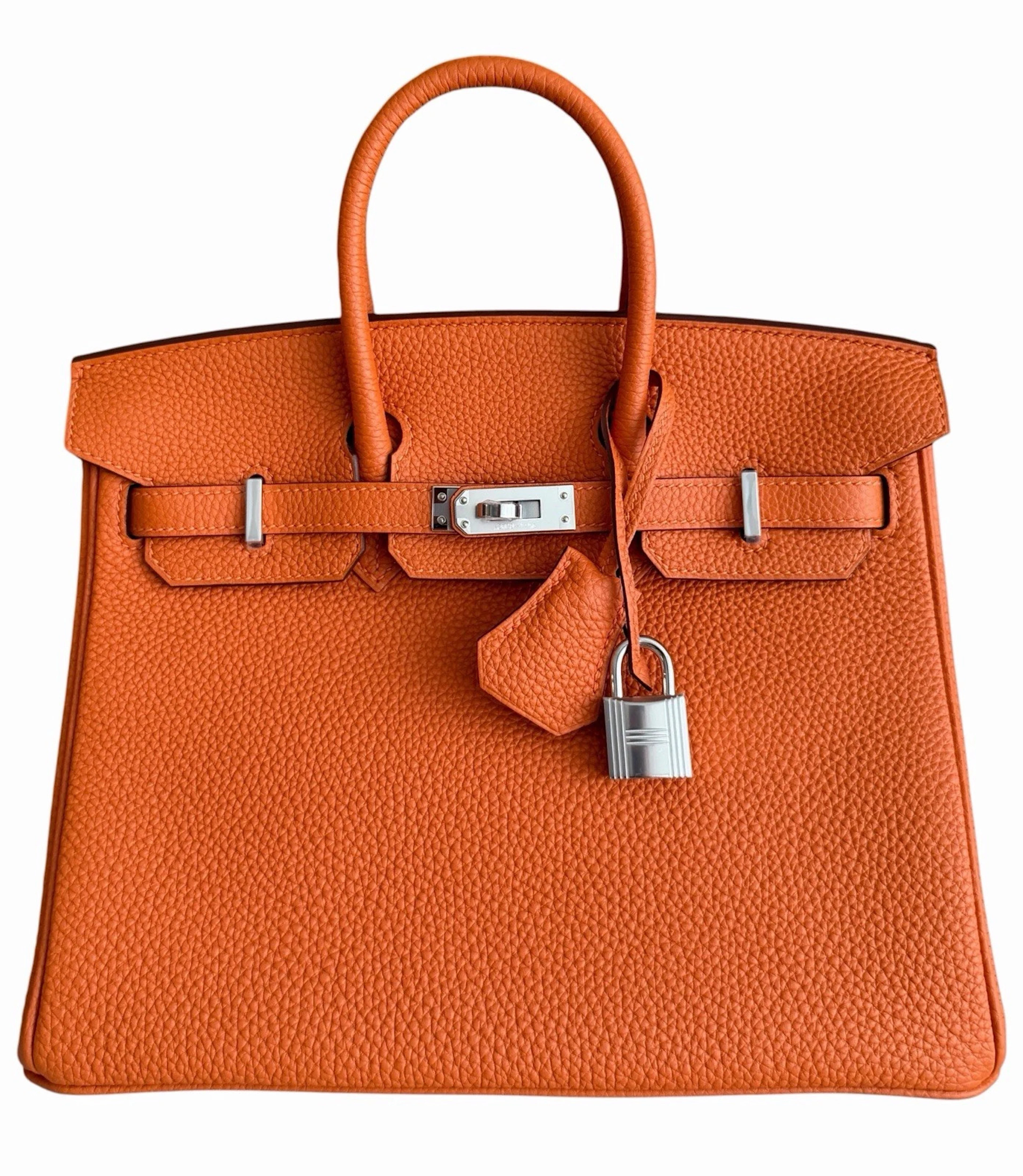 Orange Togo Birkin 25 Palladium Hardware, 2026