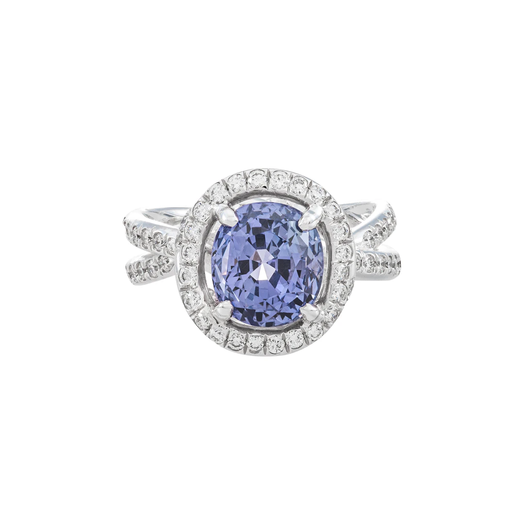 White Gold, 4.80ct Purple Sapphire and Diamond Ring