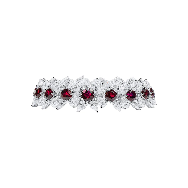 White Gold, 16.21ctw Burmese Ruby and Diamond Bracelet