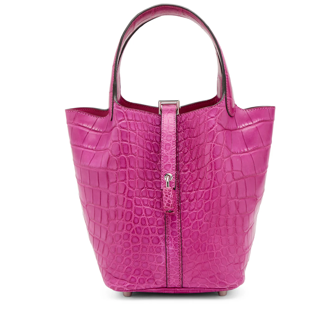 Rose Scheherezade Matte Mississippiensis Alligator Picotin Lock 18