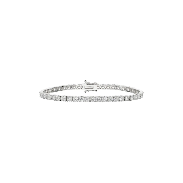 White Gold and 8.70ctw Round Brilliant Cut Diamond Tennis Bracelet