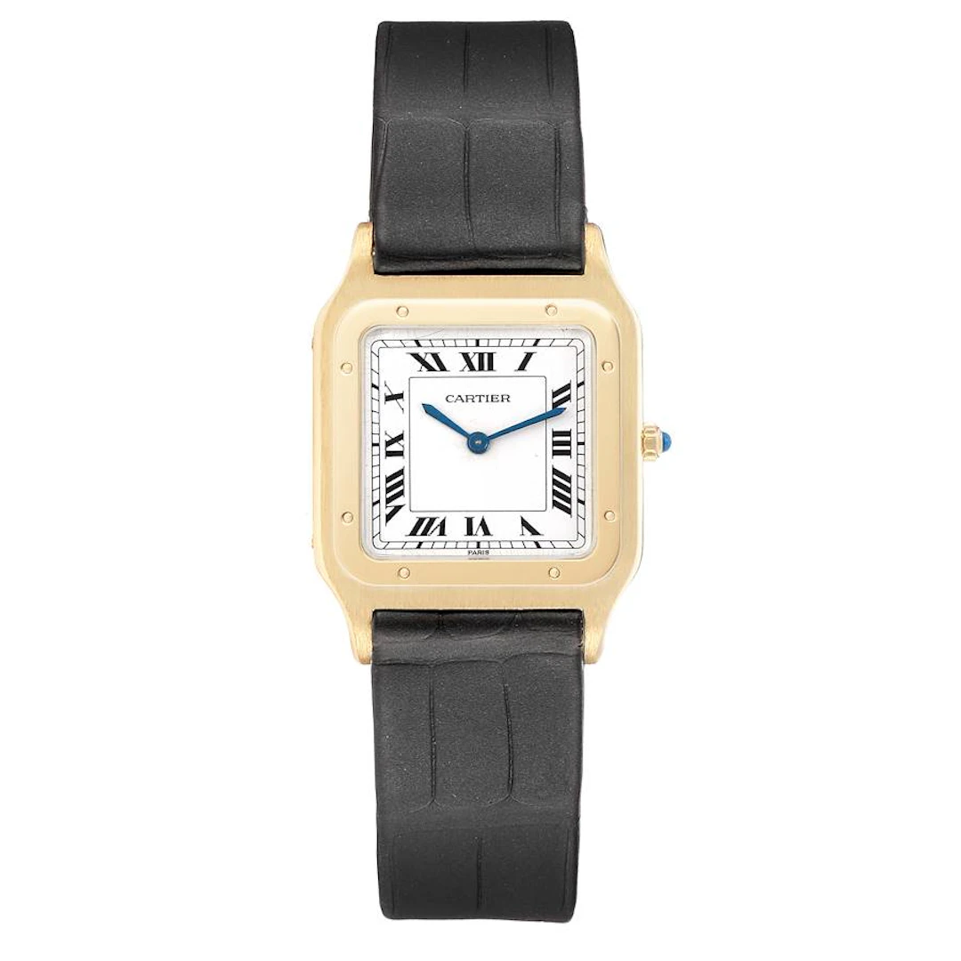 Santos Dumont Extra-Flat (Reference W1505453). A 36mm yellow gold