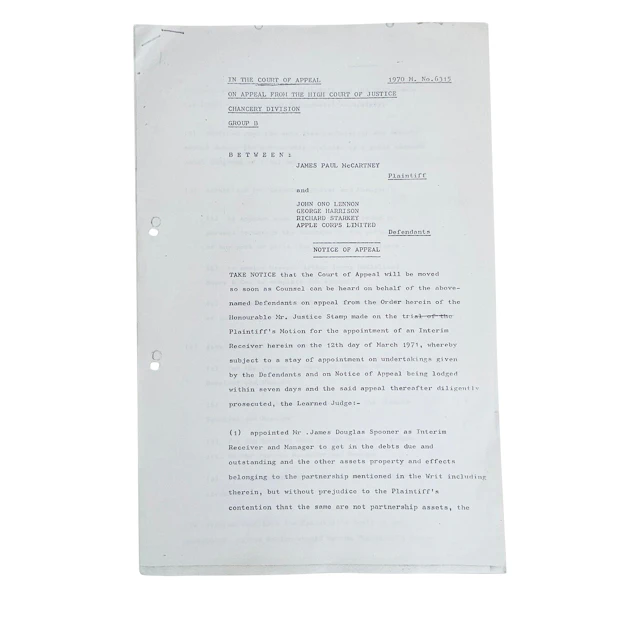The Break-Up of The Beatles | High Court Dissolution Papers