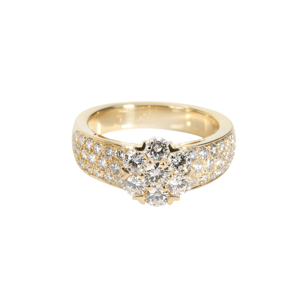 Gold and Diamond Fleurette Ring
