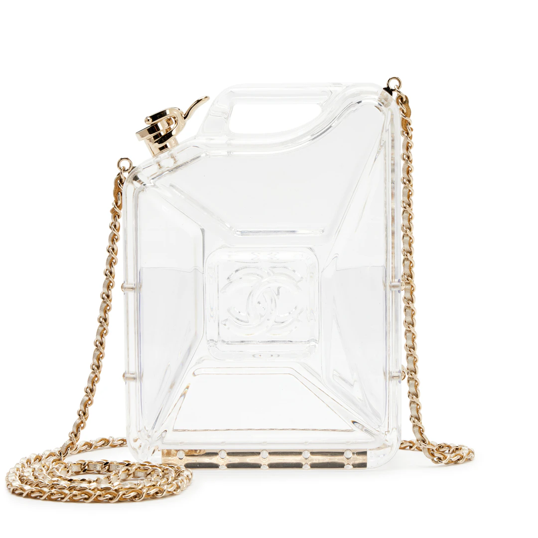 Clear Plexiglass Dubai by Night Gas Tank Jerry Can Minaudière Light