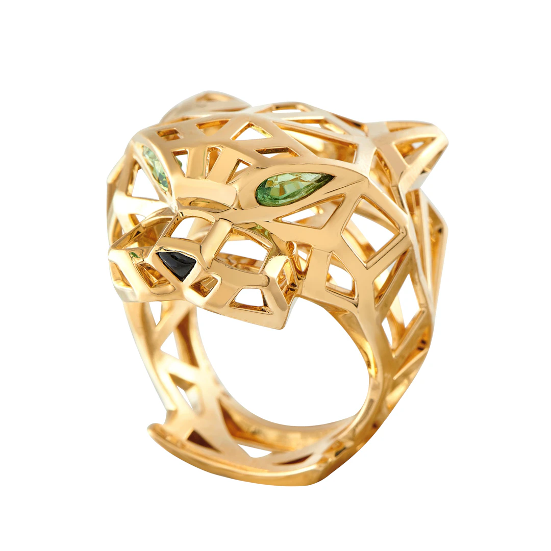 Gold, Tsavorite Garnet and Onyx Panthère de Cartier Ring