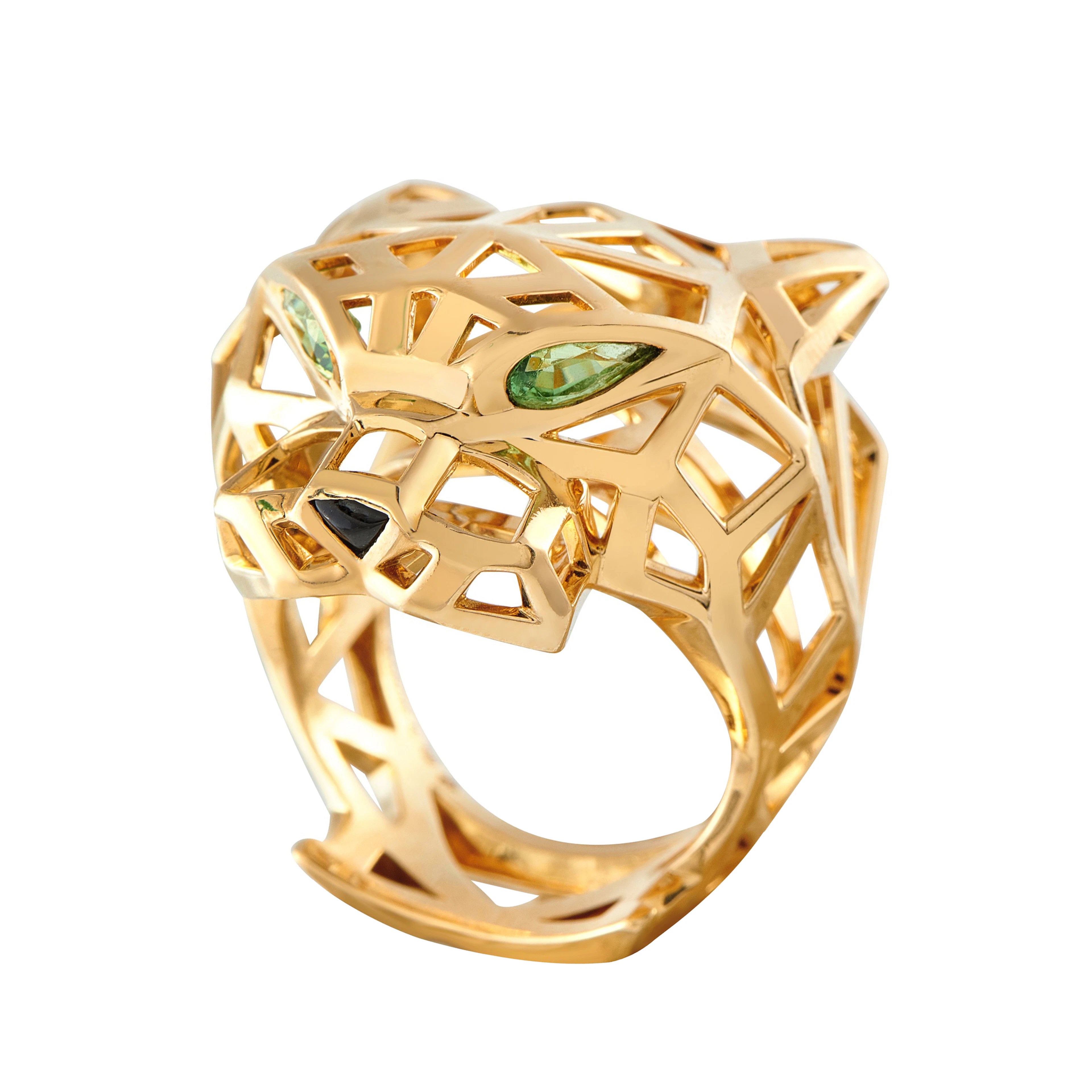 Gold, Tsavorite Garnet and Onyx Panthère de Cartier Ring