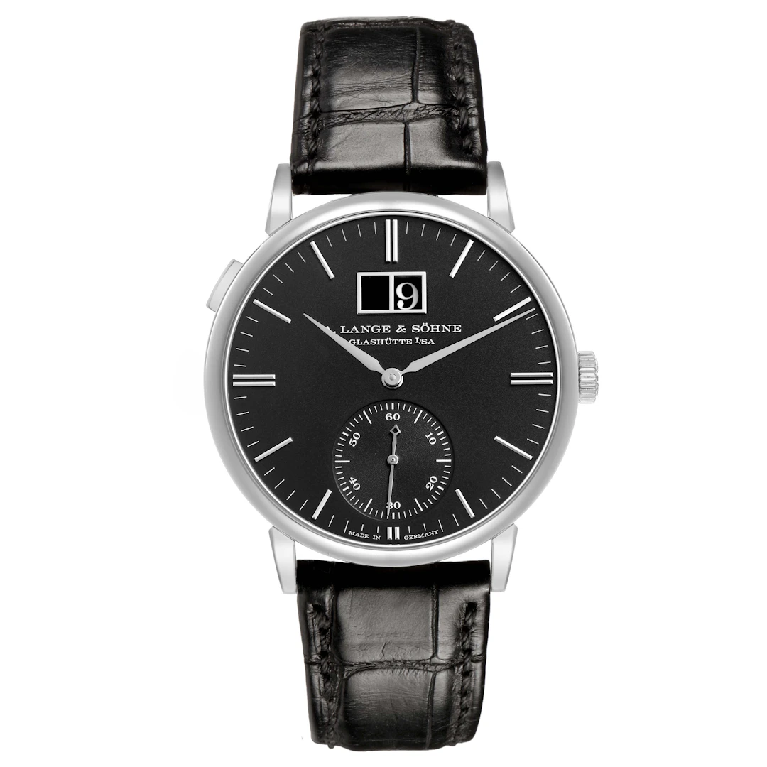 Saxonia (Reference 381.029). A 38.5mm white gold automatic wristwatch