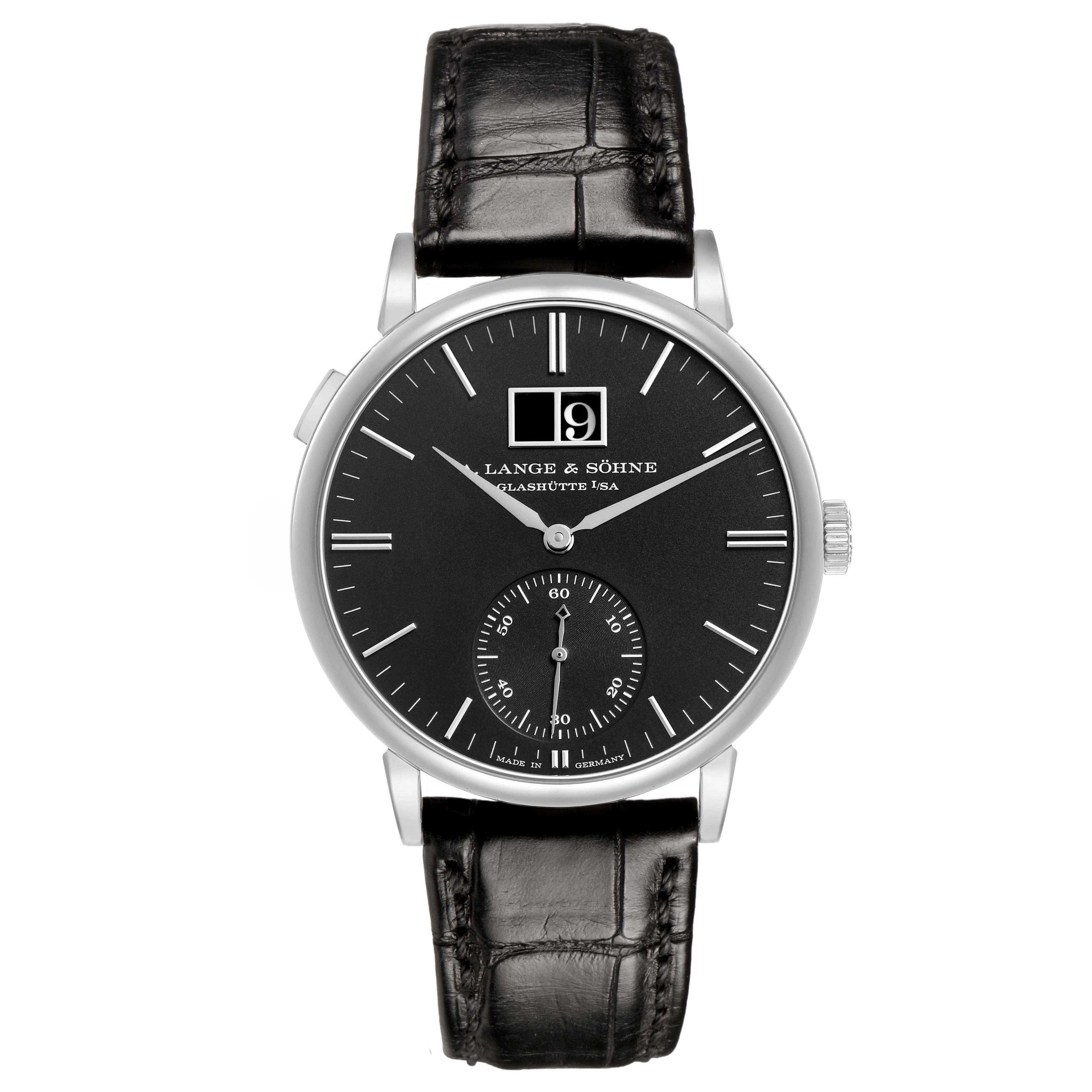 Saxonia (Reference 381.029). A 38.5mm white gold automatic wristwatch