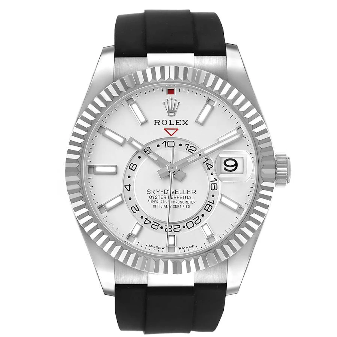 Sky-Dweller (Reference 336239). A 42mm white gold automatic wristwatch