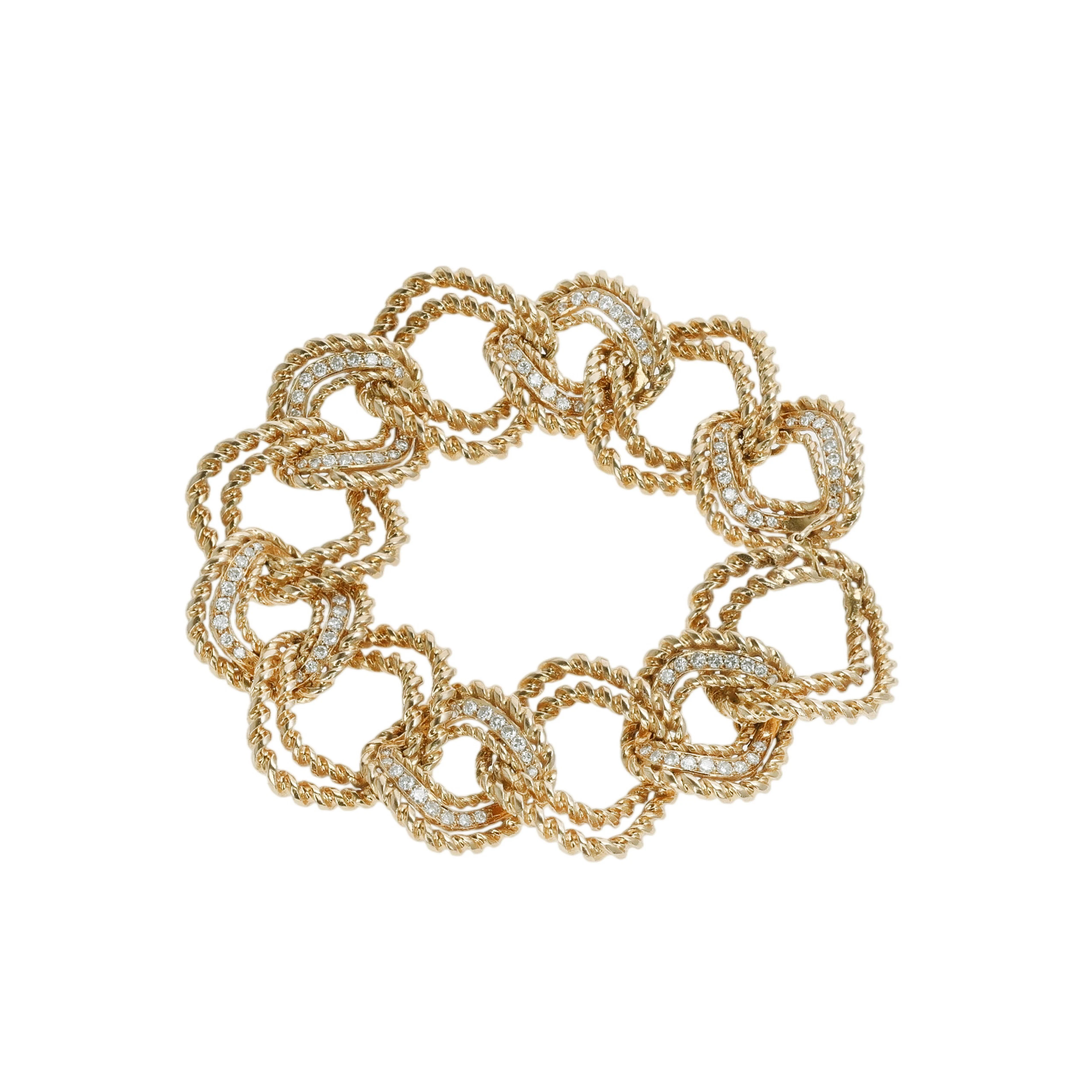 Vintage Gold and Diamond Macao Bracelet