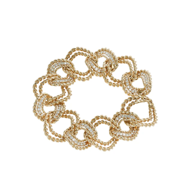Vintage Gold and Diamond Macao Bracelet