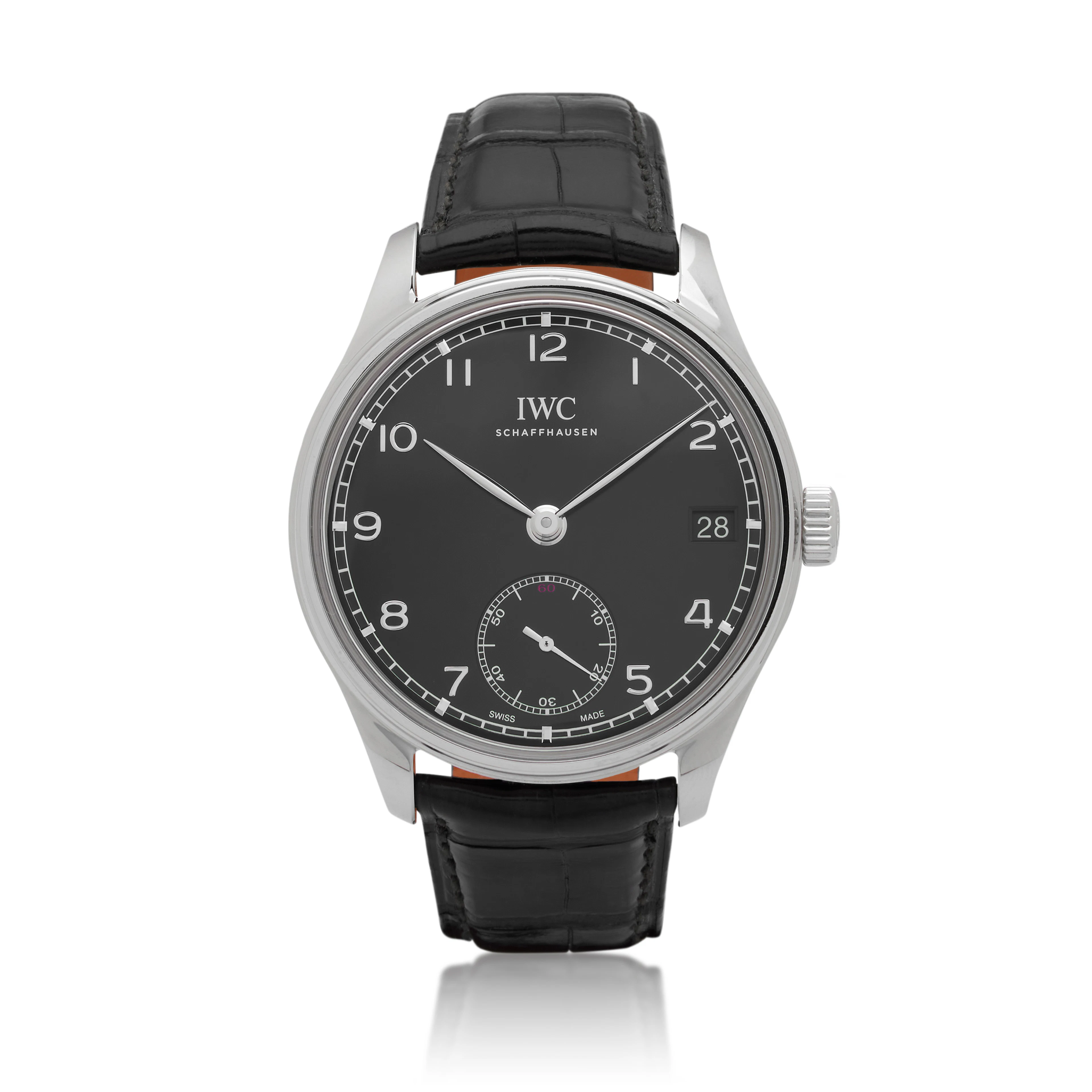 Portuguese 8-Days (Reference IW510202). A 43.2mm stainless steel manual
