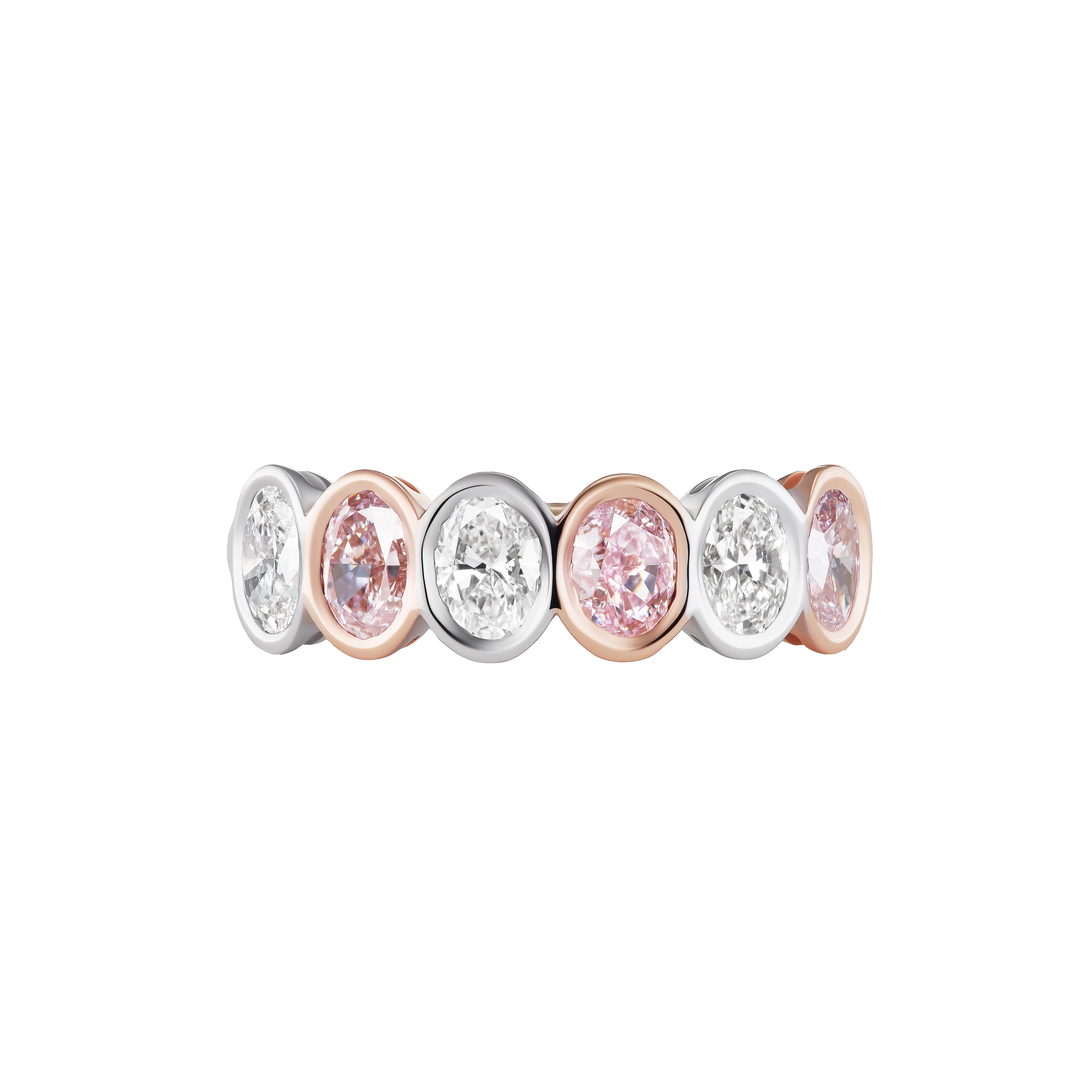 Platinum, Rose Gold, Fancy Light Pinkish Purple Diamond and Diamond