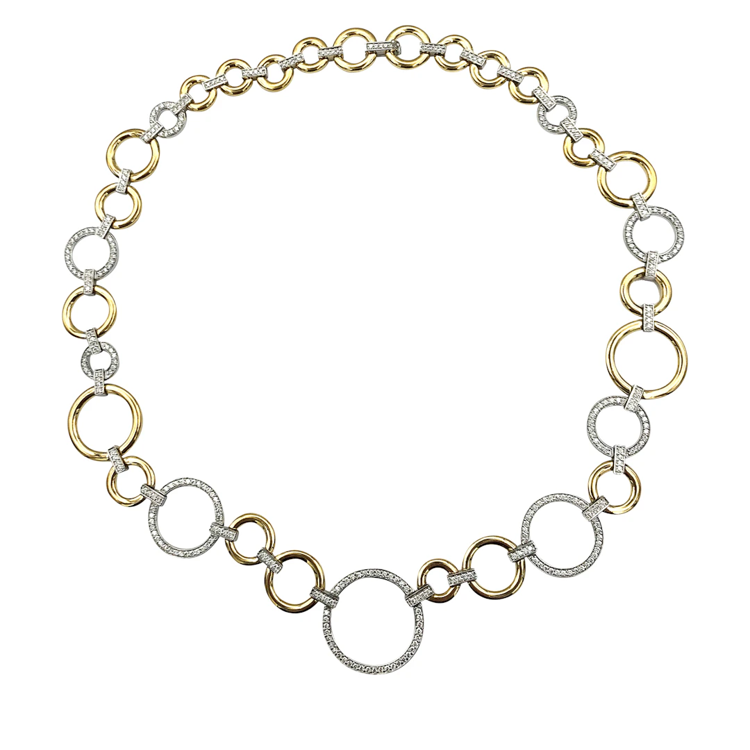 Gold and Diamond Chain Necklace