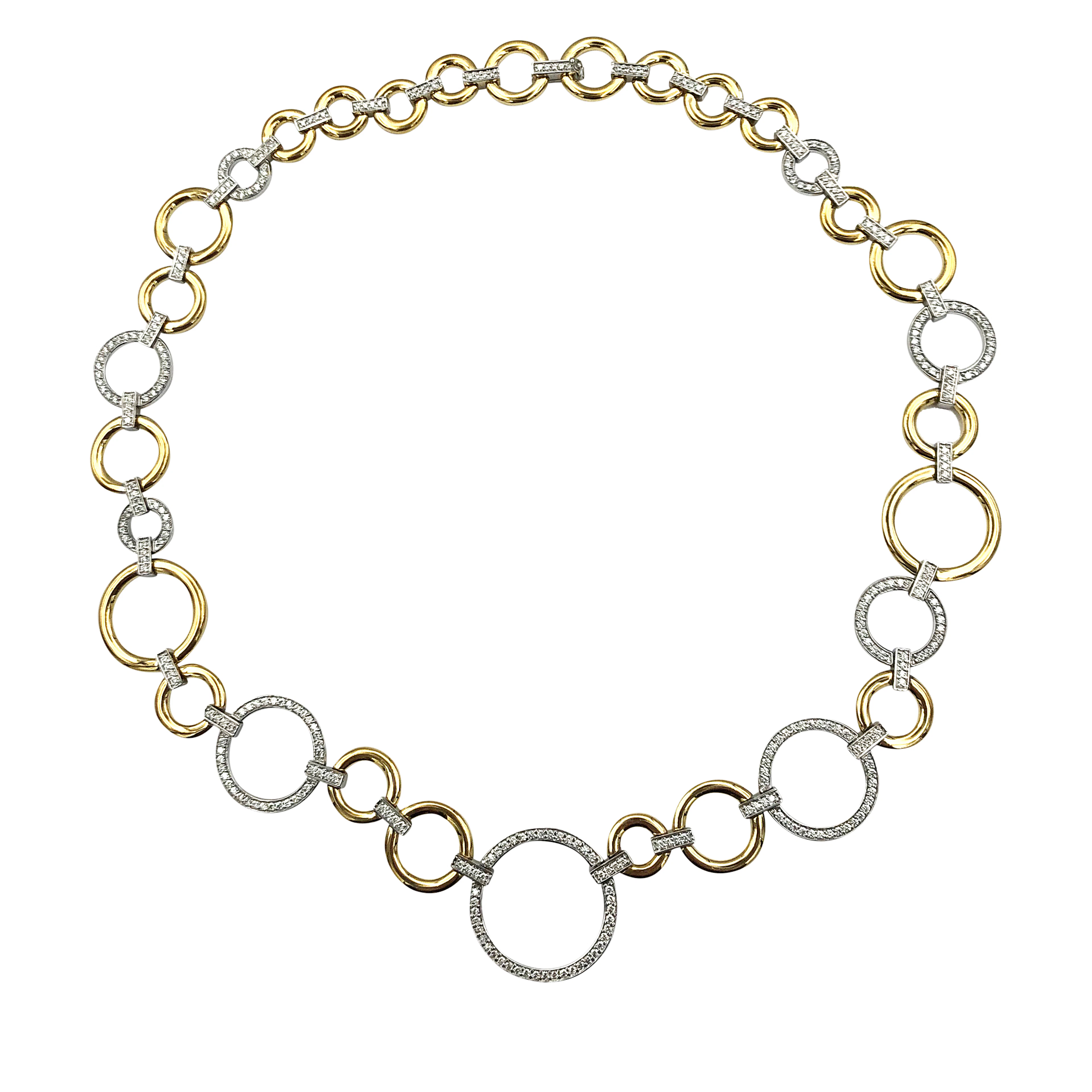 Gold and Diamond Chain Necklace