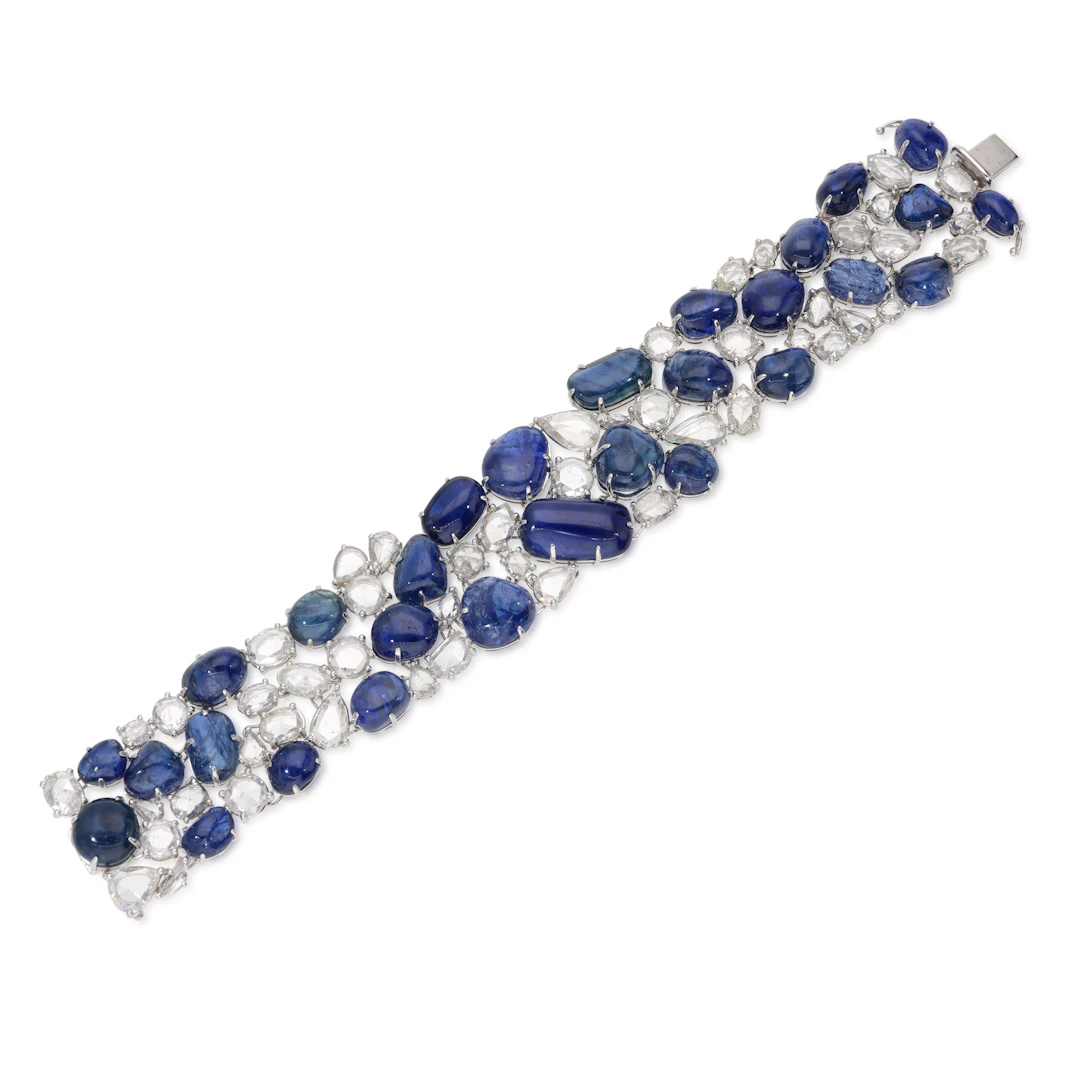 White Gold, Sapphire and Diamond Bracelet