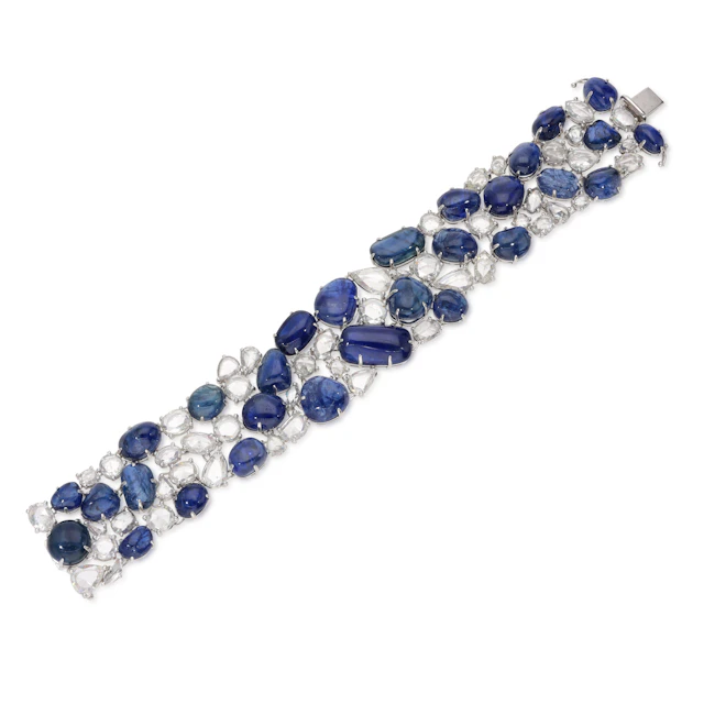 White Gold, Sapphire and Diamond Bracelet