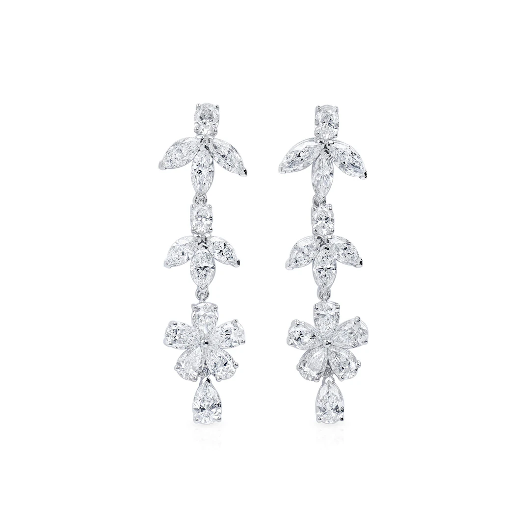 White Gold and 6.00ctw Diamond Drop Earrings