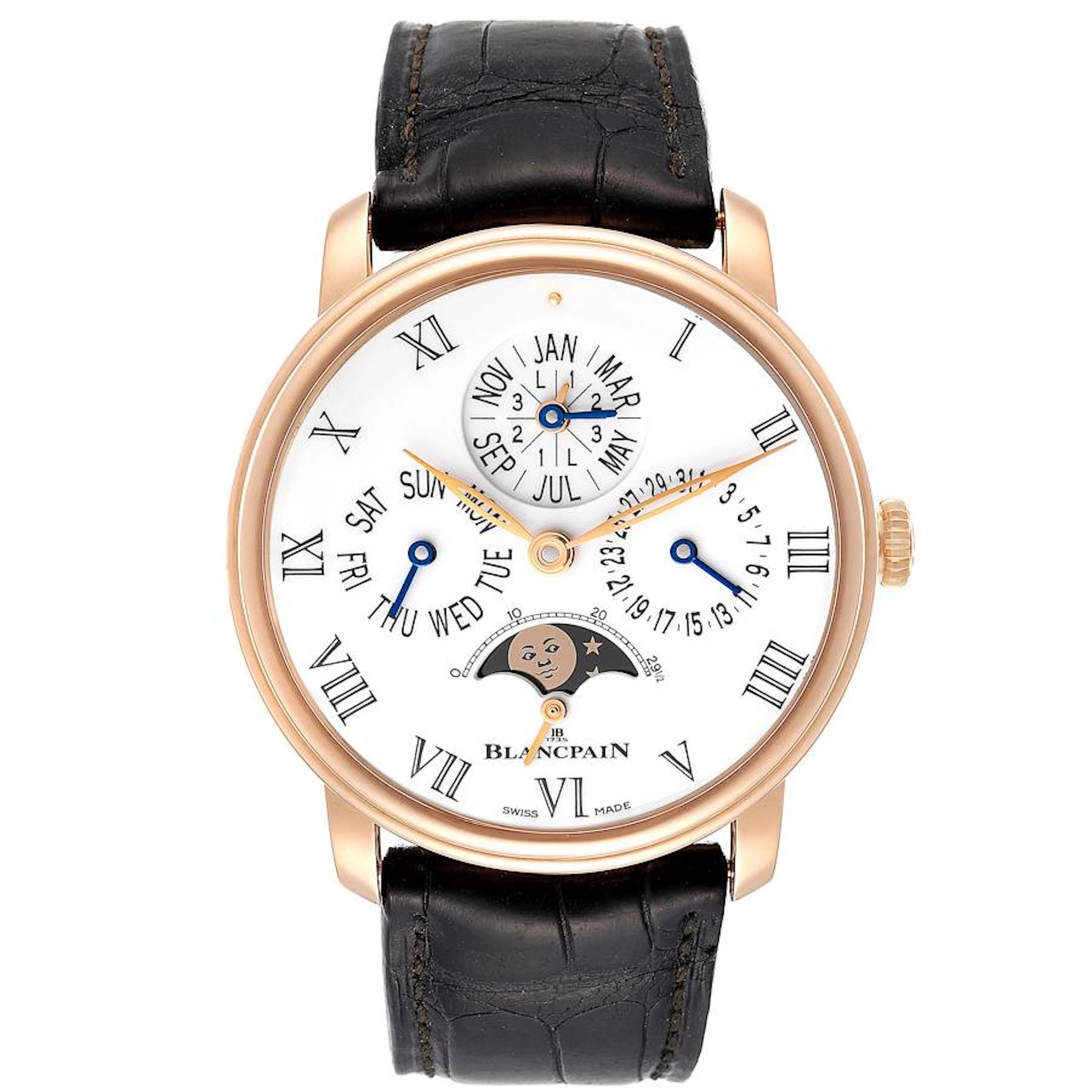 Villeret (Reference 6659-3631-55B). A 42mm rose gold automatic wristwatch