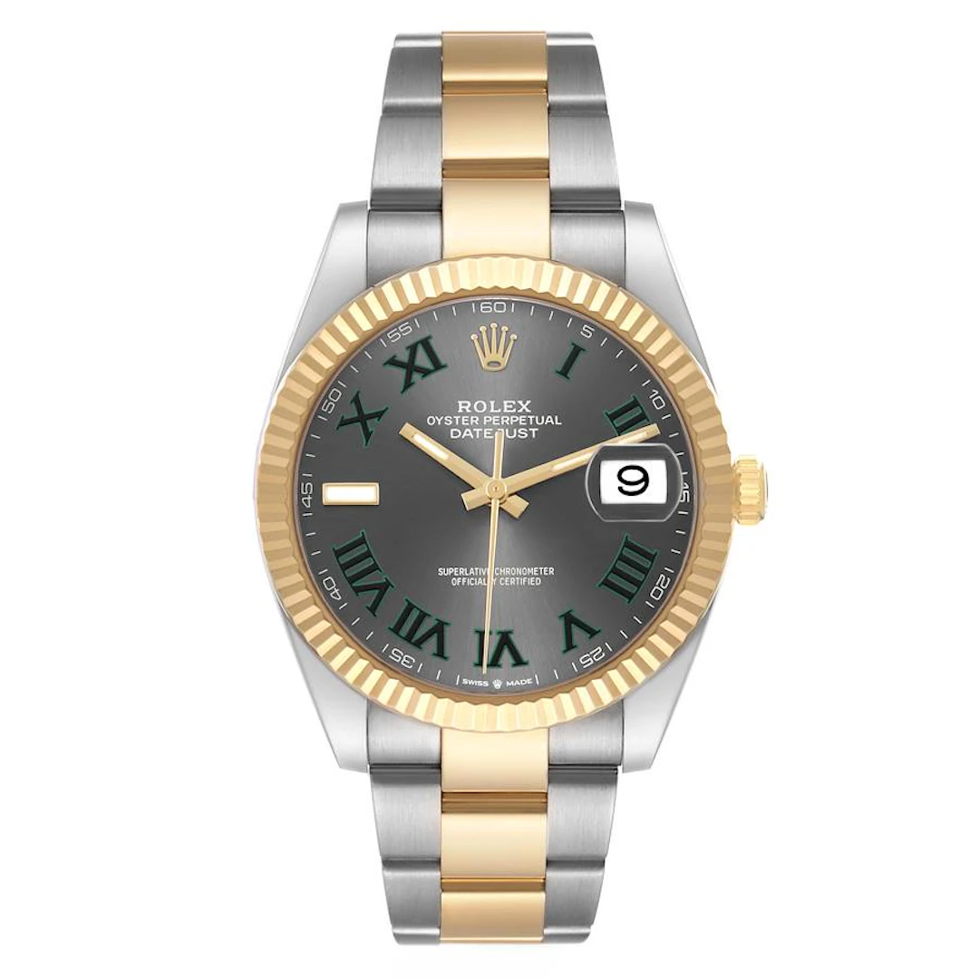 Datejust 'Wimbledon' (Reference 126333). A 41mm yellow gold stainless