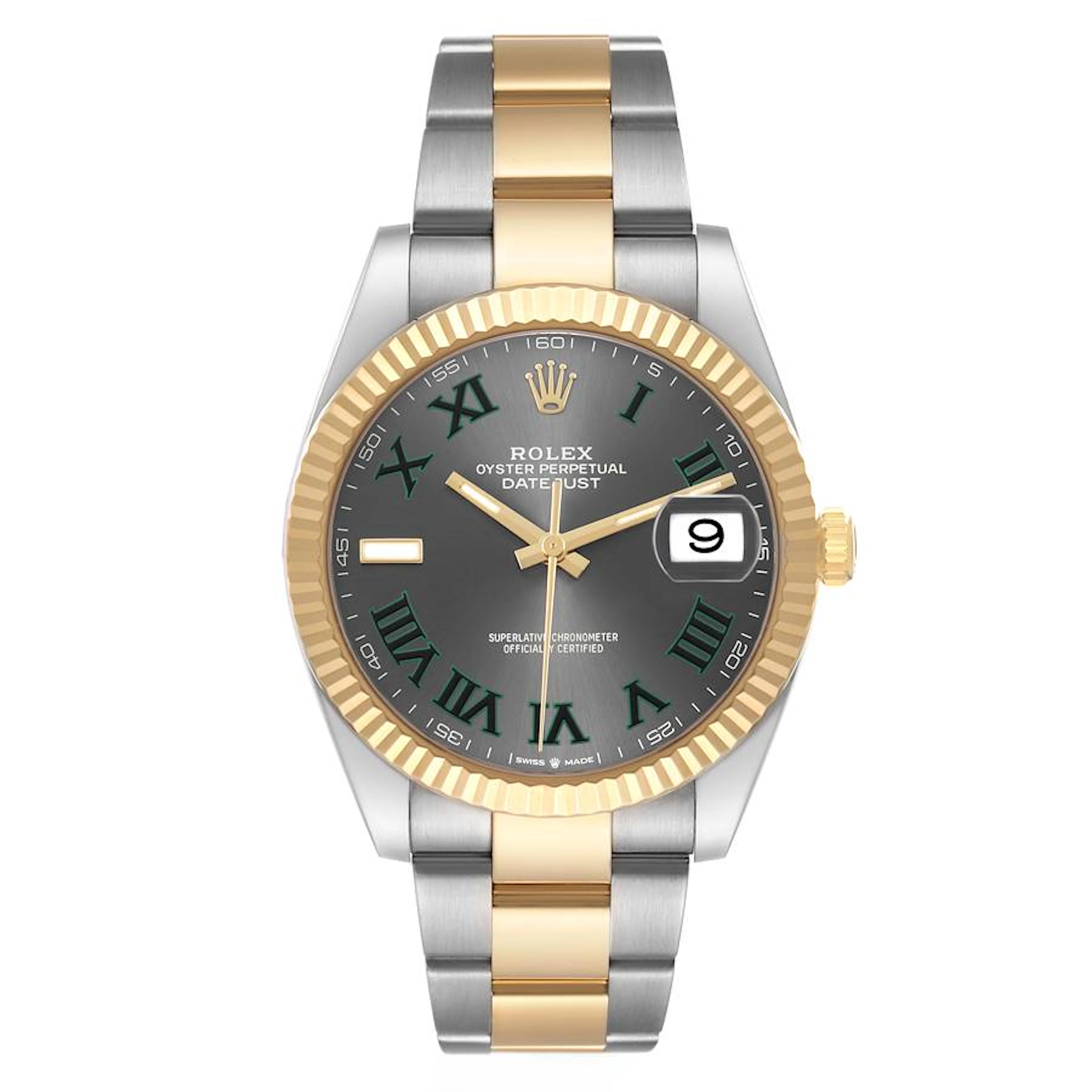 Datejust 'Wimbledon' (Reference 126333). A 41mm yellow gold stainless