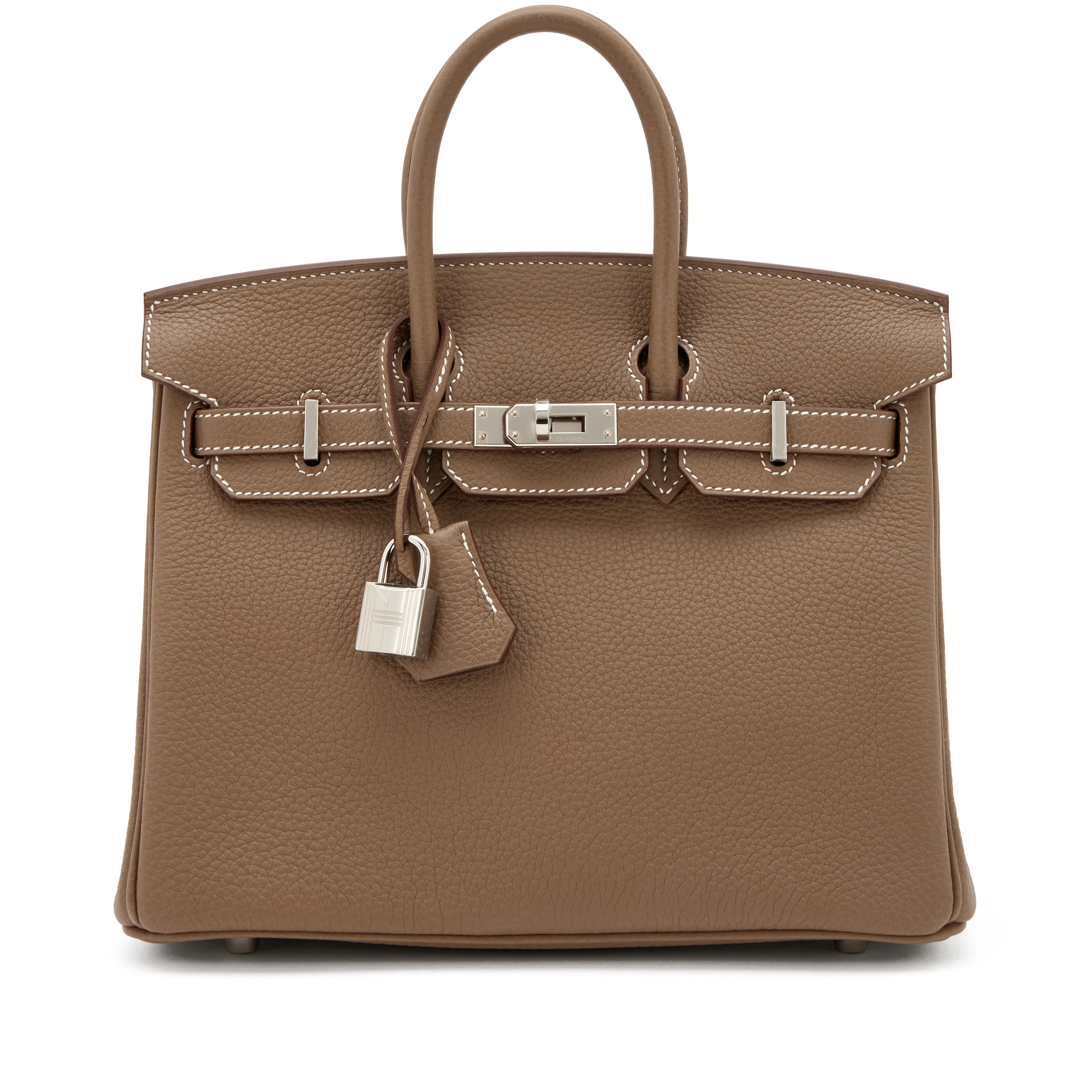 Etoupe Togo Birkin 25 Palladium Hardware
