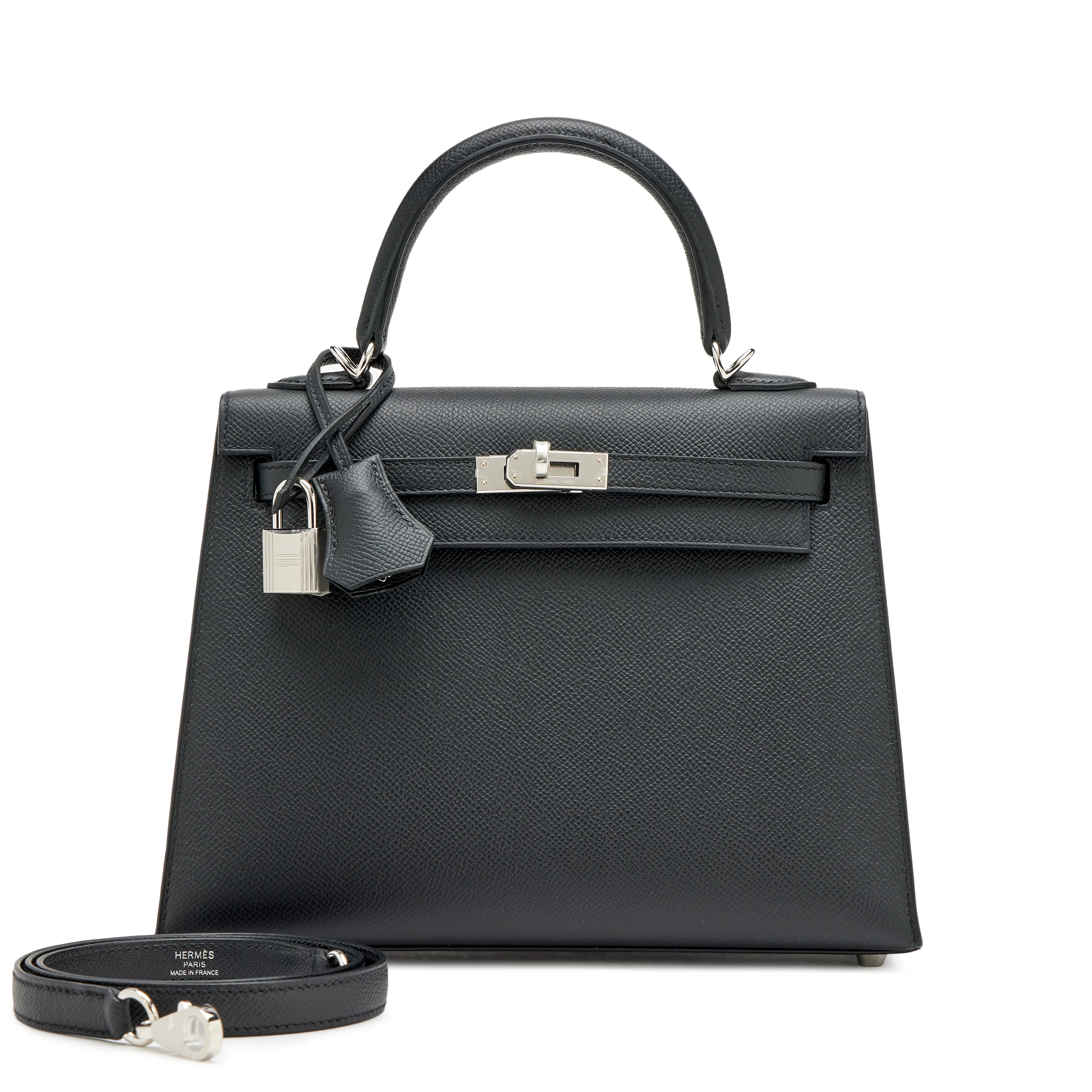 Black Epsom Sellier Kelly 25 Palladium Hardware, 2026