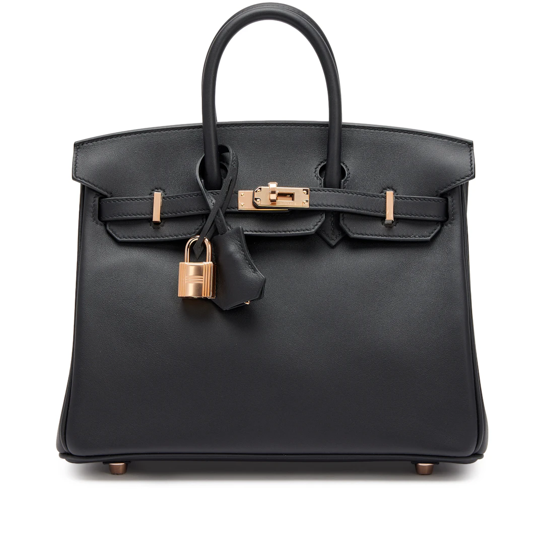Black Swift Birkin 25 Rose Gold Hardware, 2022