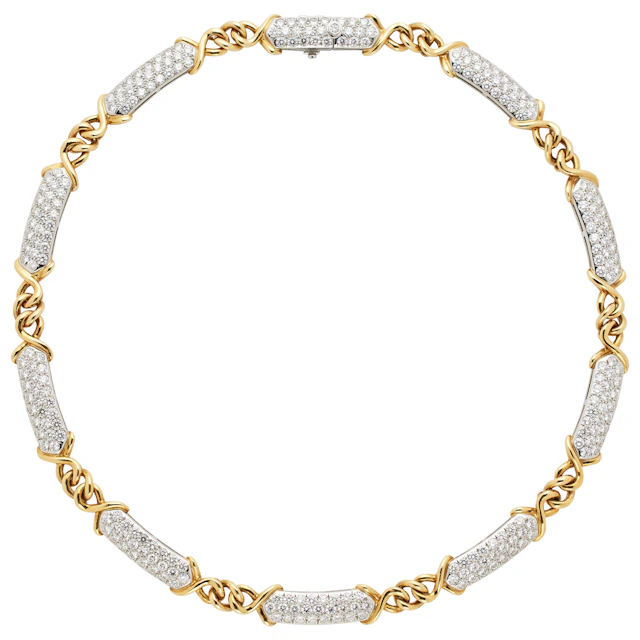 Platinum, Gold and Diamond Sutton Necklace