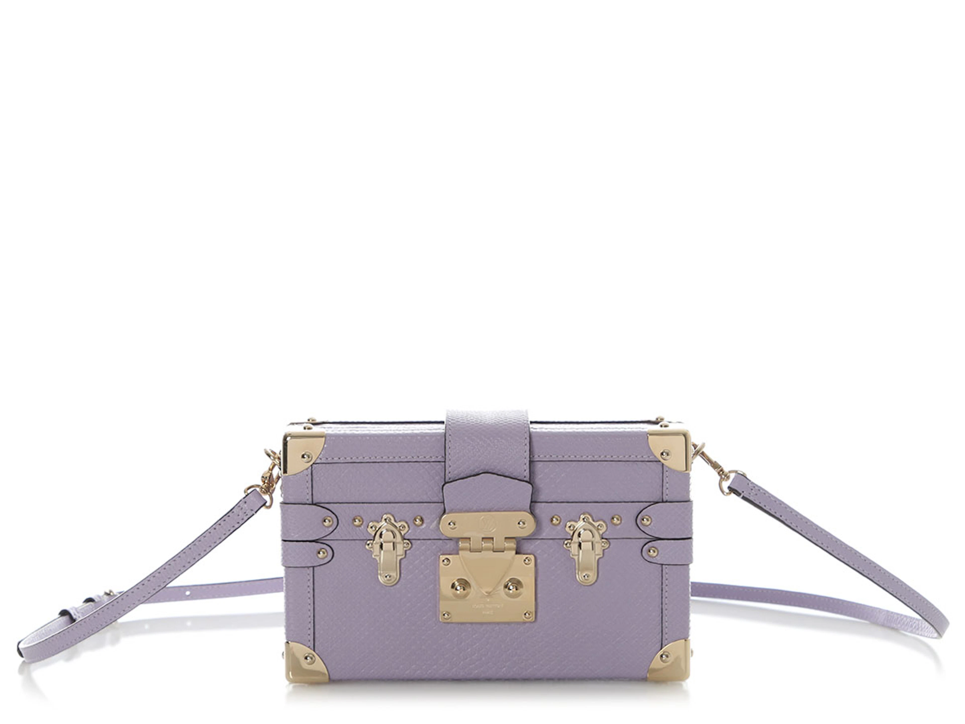 Lilac Karung Petite Malle Gold Hardware