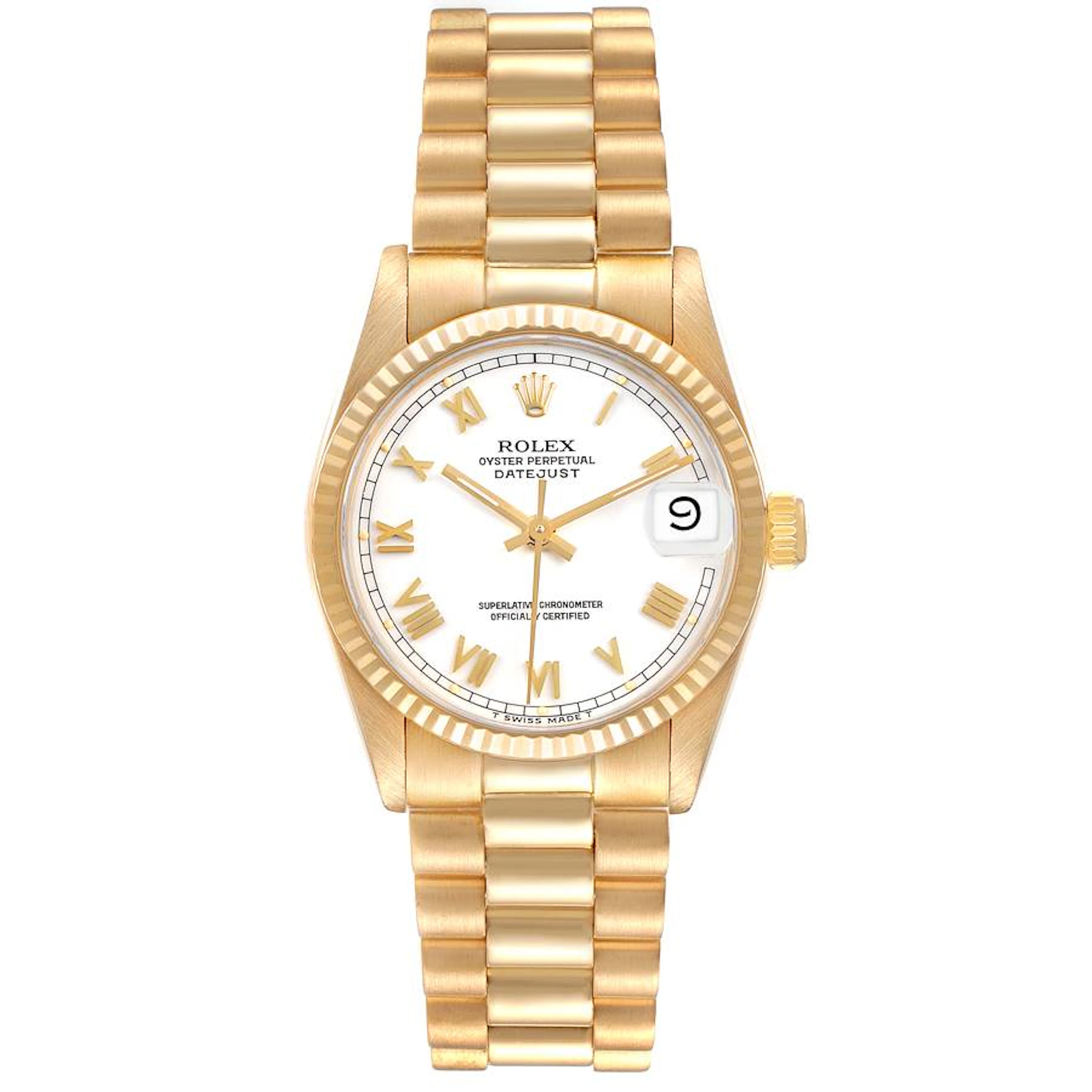 President Datejust (Reference 68278). A 31mm yellow gold automatic