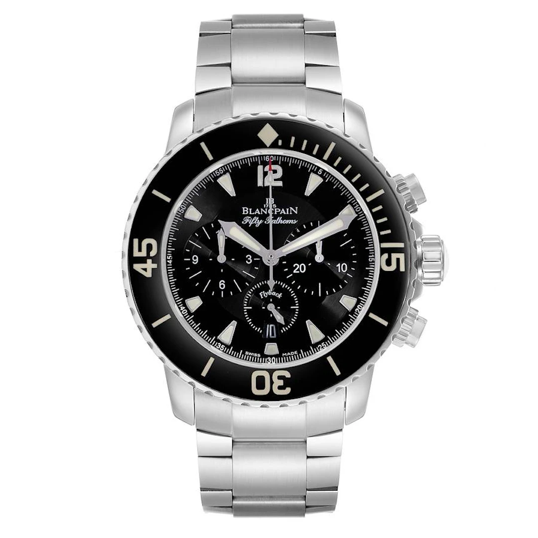 Fifty Fathoms (Reference 5085F-1130-J313). A 45mm stainless steel