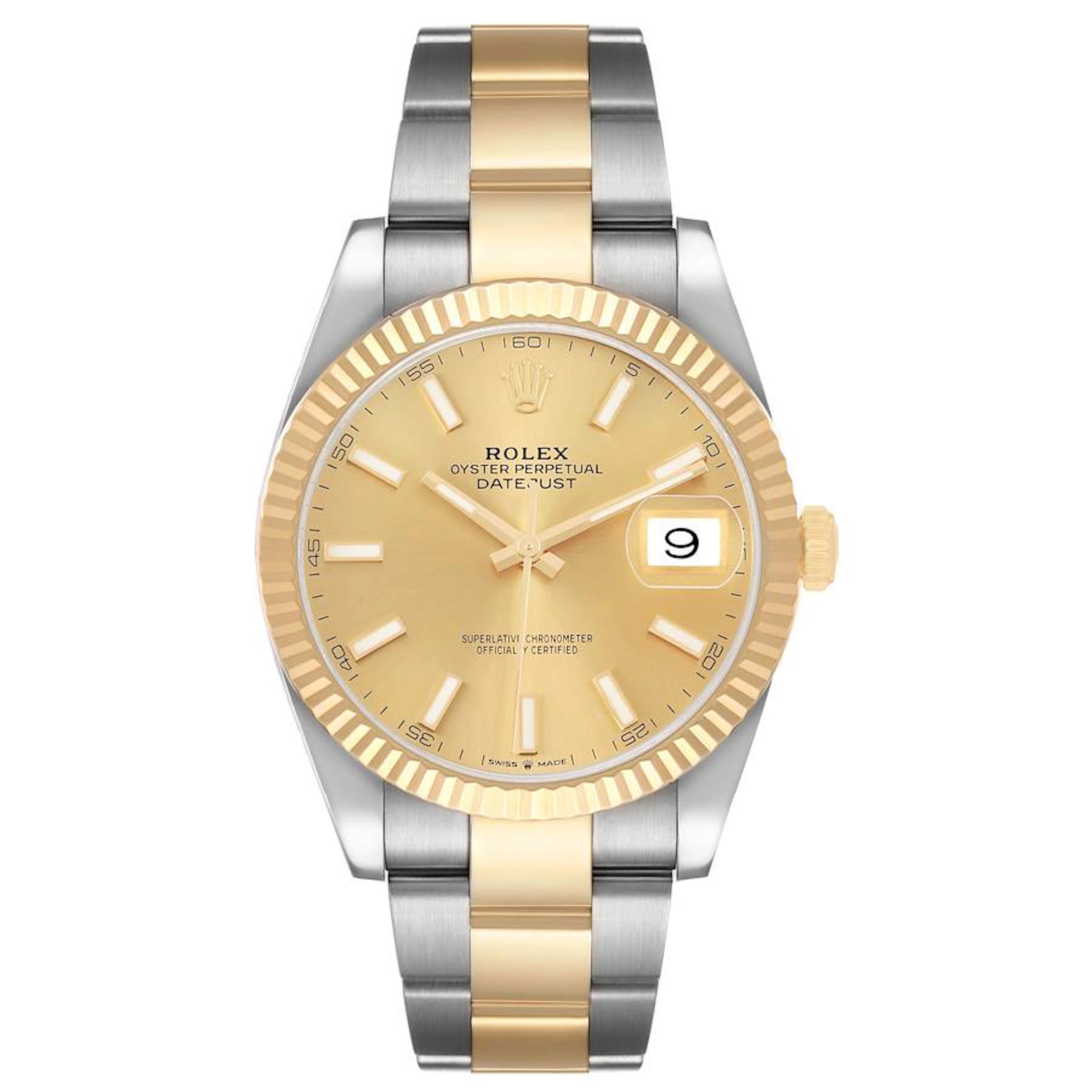 Datejust (Reference 126333). A 41mm stainless steel yellow gold automatic