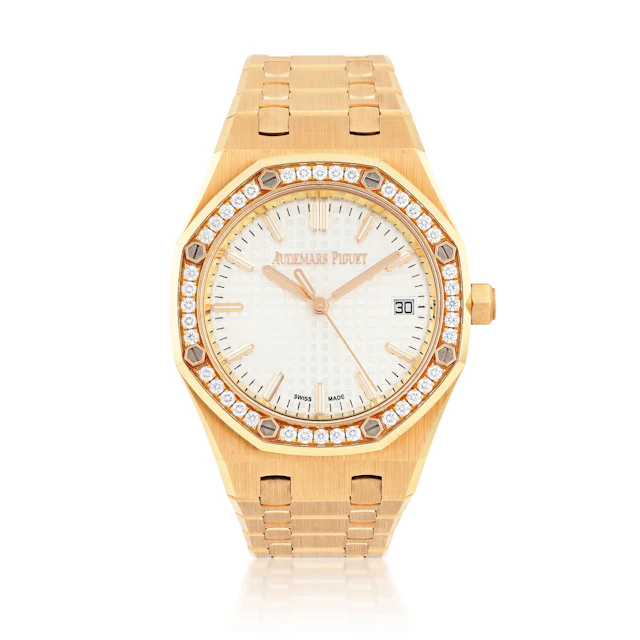 Royal Oak, reference 77451OR.ZZ.1361OR.03, pink gold wristwatch with