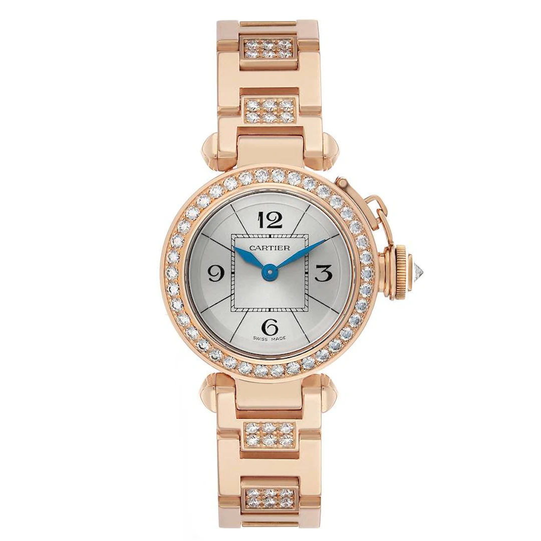 Miss Pasha (Reference WJ124019). A 27mm rose gold diamond-set quartz