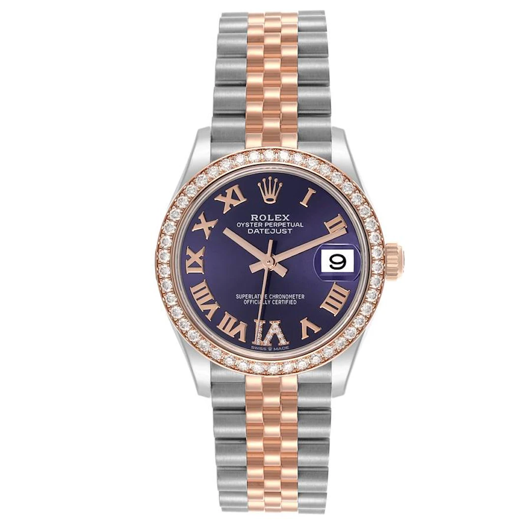Datejust (Reference 278381). A 31mm rose gold stainless steel diamond
