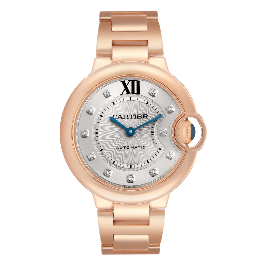 Ballon Bleu (Reference WE902039). A 33mm rose gold diamond-set automatic