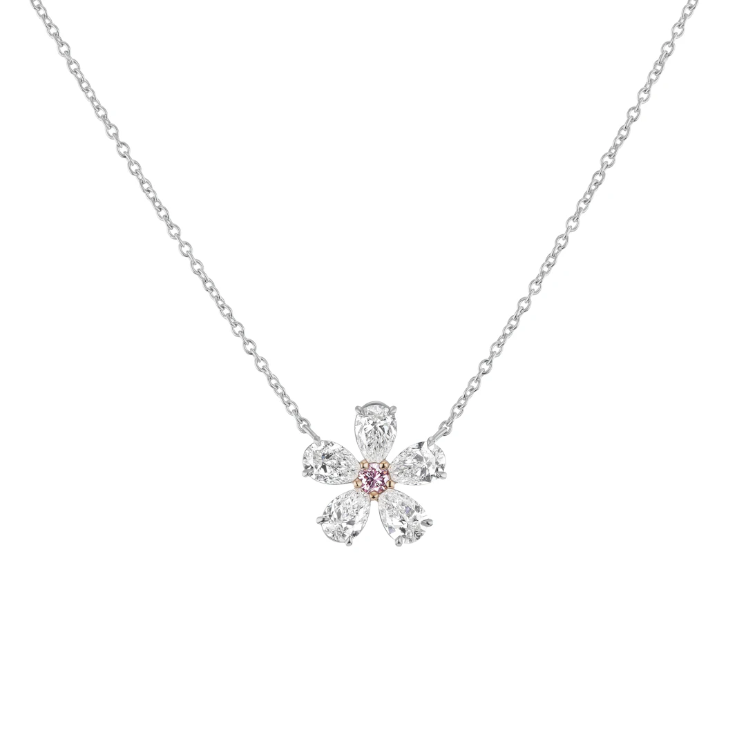 Platinum, Rose Gold, Fancy Intense Purplish Pink Diamond and Diamond