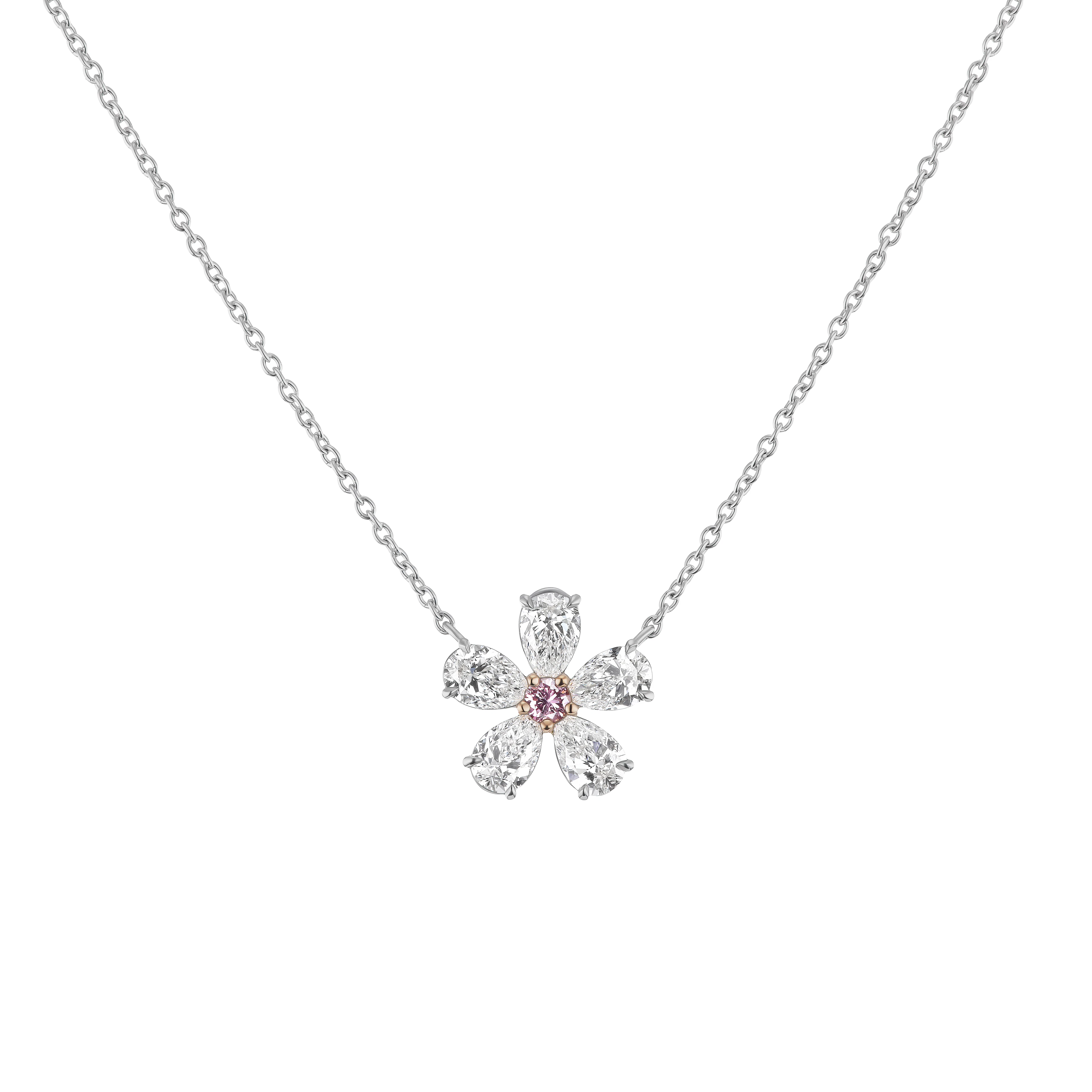 Platinum, Rose Gold, Fancy Intense Purplish Pink Diamond and Diamond