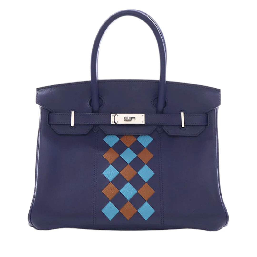 Bleu Encre Tressage Evercolor Birkin 30 Palladium Hardware, 2019