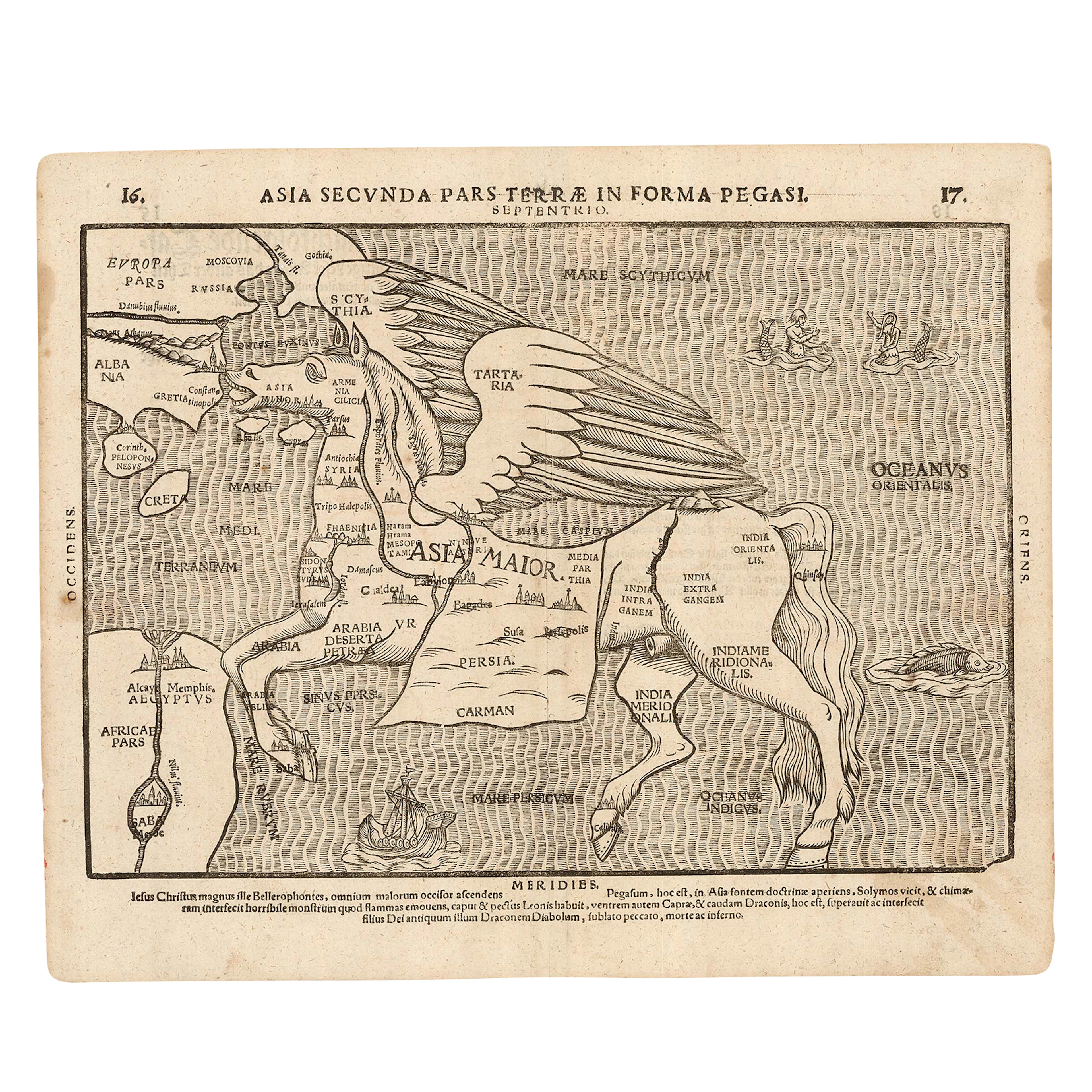 German Map Of Asia As Pegasus